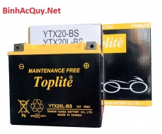 Bình ắc quy Moto Toplite YTX20L-BS (12V-18Ah)