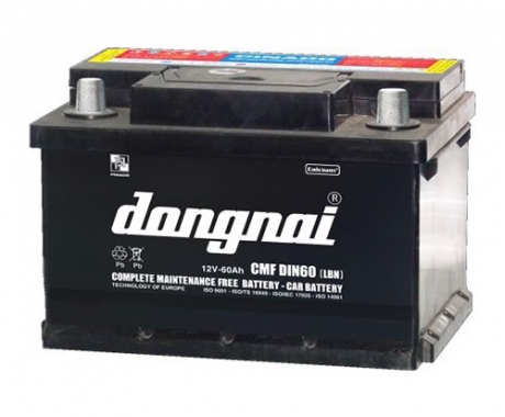 Bình ắc quy Đồng Nai CMF DIN60 (LBN) (12V-60Ah)
