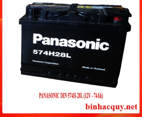 Bình ắc quy Panasonic DIN 574H-28L (12V - 74Ah)