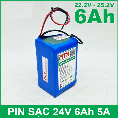 Khối Pin 6S 24V 6AH Chịu Tải 5A MTM Chính Hãng Giá Rẻ